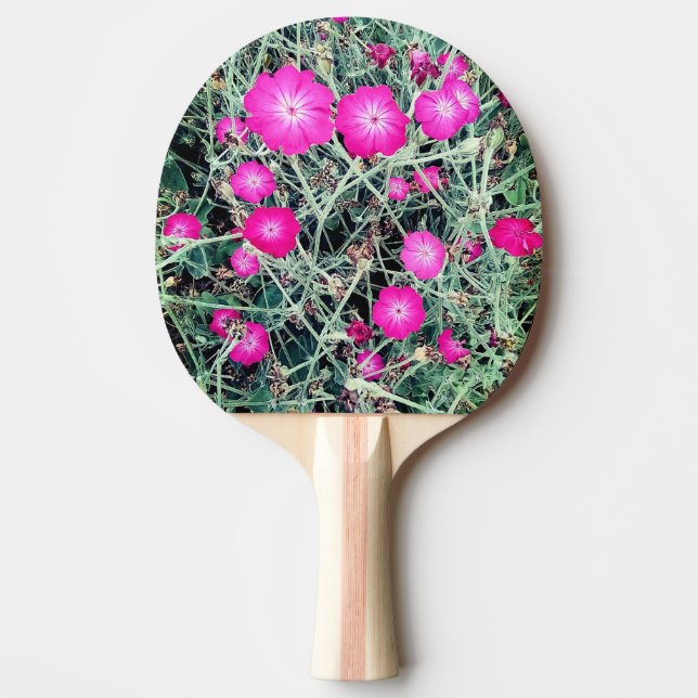 Pala De Ping Pong Flores rosadas (Anverso)