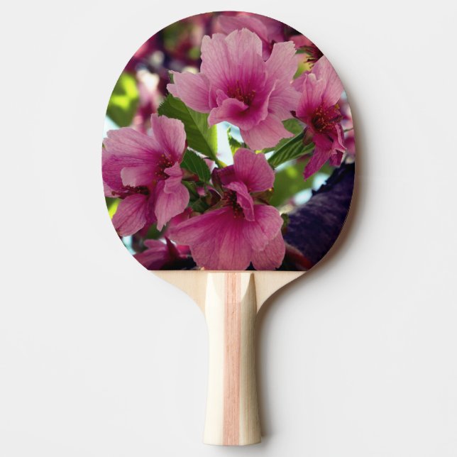 Pala De Ping Pong Flores rosas florales Ping Pong Paddle (Anverso)