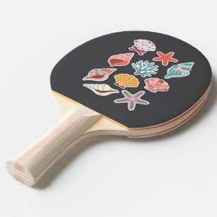 Pala De Ping Pong Flores silvestres Concha de almeja Vibraciones de 