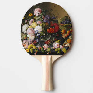 Pala De Ping Pong Flores y frutas antiguas de vida