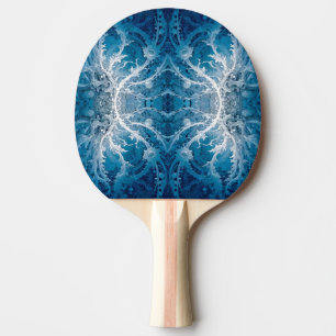 Pala De Ping Pong Flujo cósmico sagrado - Simetría plateada azul