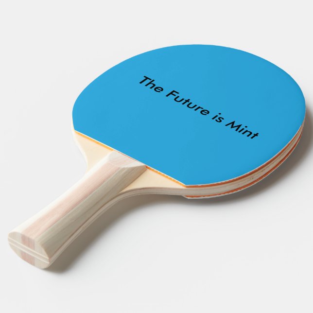 Pala De Ping Pong Fondo azul cielo plano para Web e impresión (Ángulo trasero)