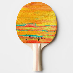 Pala De Ping Pong Fondo colorido y moderno de madera