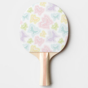 Pala De Ping Pong Fondo con las mariposas en acuarela