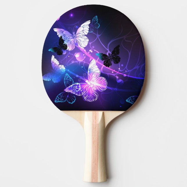 Pala De Ping Pong Fondo con mariposas nocturnas (Anverso)