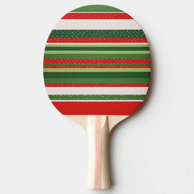 Pala De Ping Pong Fondo con Patrón de Rayas Vibrantes (Anverso)