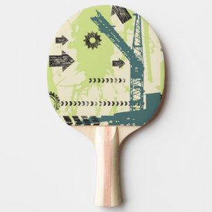 Pala De Ping Pong Fondo de alta tecnología abstracto