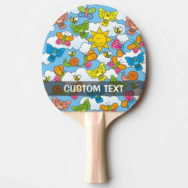 Pala De Ping Pong Fondo de animales para bebés (Anverso)
