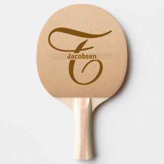 Pala De Ping Pong Fondo de cuero Mesa de tenis de mesa Nombre person