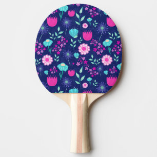Pala De Ping Pong Fondo de patrón floral corto