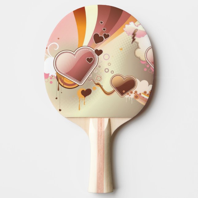 Pala De Ping Pong Fondo diseñado del diseño (Anverso)