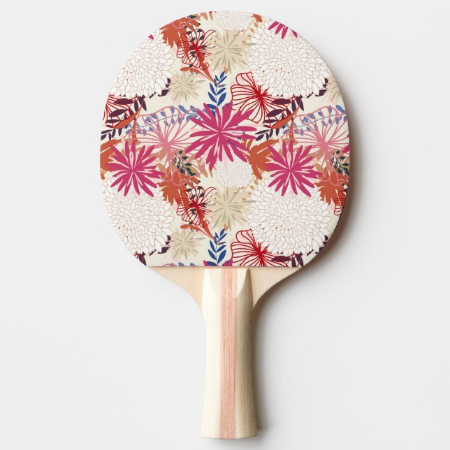 Pala De Ping Pong Fondo floral 3 (Anverso)
