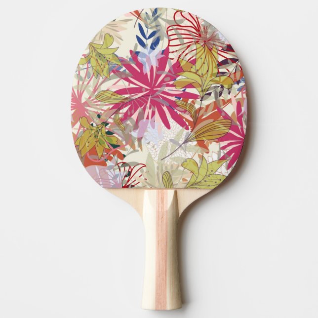 Pala De Ping Pong Fondo floral 6 (Anverso)