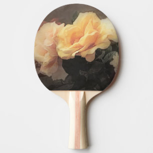 Pala De Ping Pong fondo floral del vintage del arte en colores en