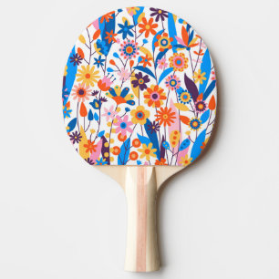 Pala De Ping Pong Fondo floral multicolor exótico-32939