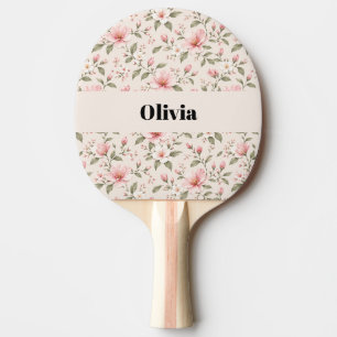 Pala De Ping Pong Fondo floral sin costuras de flor de cerezo rosa s