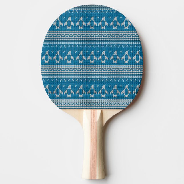 Pala De Ping Pong Fondo hecho punto azul (Anverso)