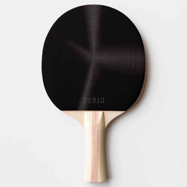 Pala De Ping Pong Fondo metálico negro brillante (Anverso)