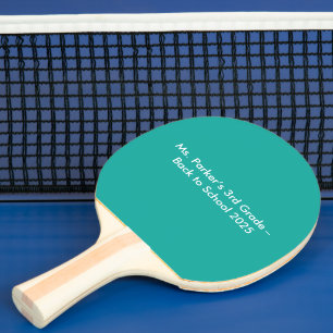 Pala De Ping Pong Fondo Verde azulado plano - Textura de regreso a l
