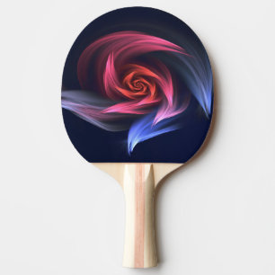 Pala De Ping Pong Forma De Vórtex Abstracto Rojo Y Azul