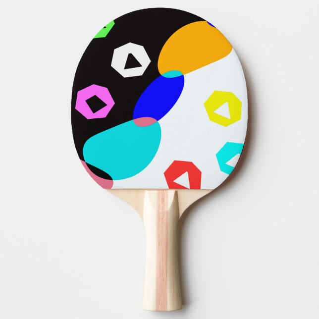 Pala De Ping Pong Formas coloreadas (Anverso)