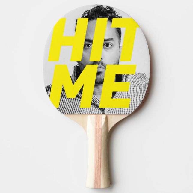 Pala De Ping Pong Foto de cara divertida (Anverso)