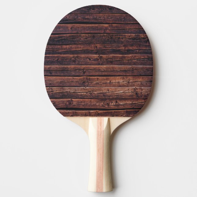 Pala De Ping Pong Foto de cerca de tablones de madera con detalles d (Anverso)