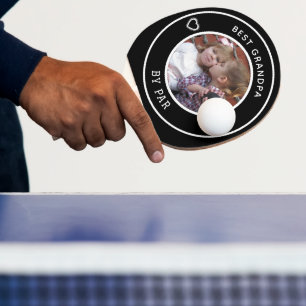 Pala De Ping Pong Foto De Perro personalizado Mejor Papá De Par Blac