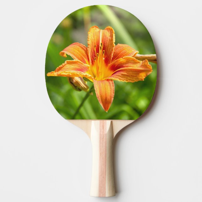 Pala De Ping Pong Foto de una flor de Lily grande (Anverso)
