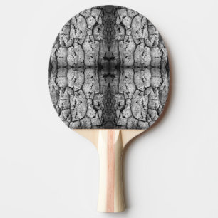 Pala De Ping Pong Foto en blanco y negro de corteza de árbol de cerc