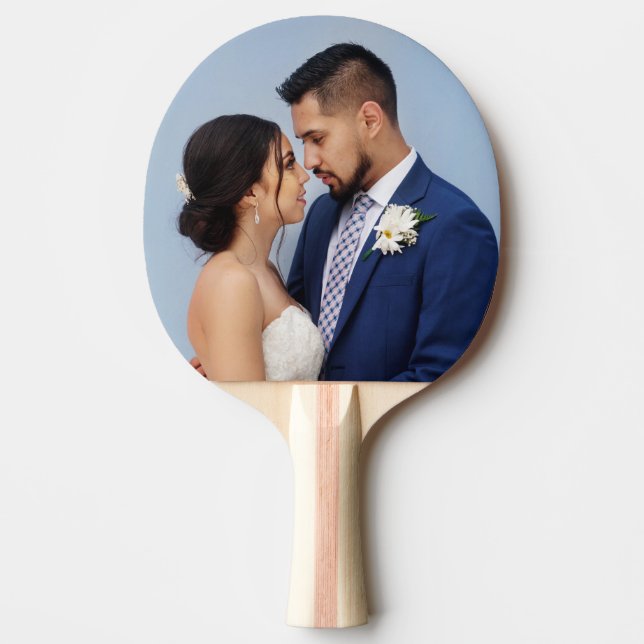 Pala De Ping Pong Foto personalizada de Boda de parejas (Anverso)