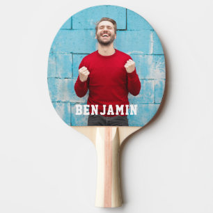 Pala De Ping Pong Foto personalizado con nombre personalizado