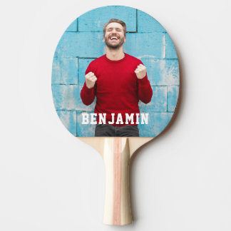 Pala De Ping Pong Foto personalizado con nombre personalizado