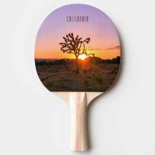 Pala De Ping Pong Foto personalizado Texto Naranja púrpura Joshua Tr