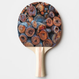 Pala De Ping Pong Fotografía de patrón de troncos de árboles cortado