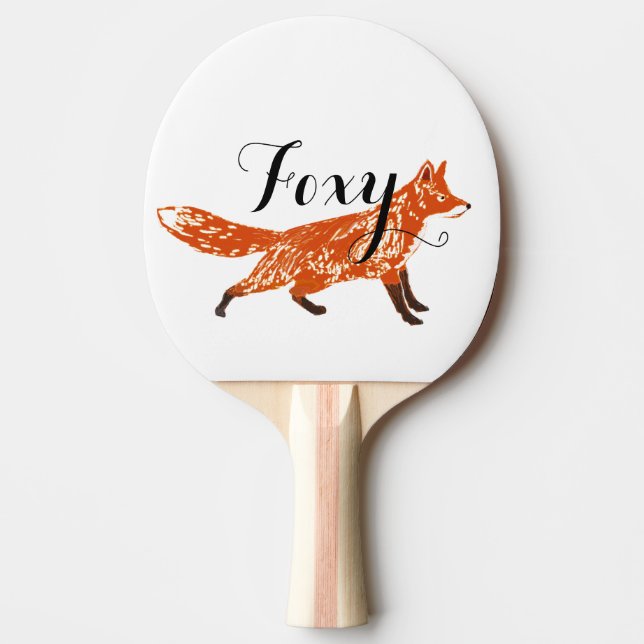 Pala De Ping Pong Fox de criaturas de bosques personalizadas (Anverso)