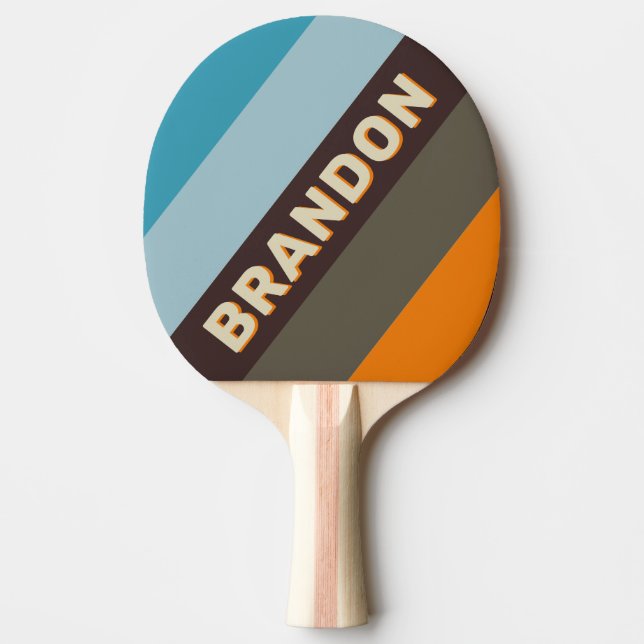 Pala De Ping Pong Foxglove Rust Bold Stried with Name (Anverso)