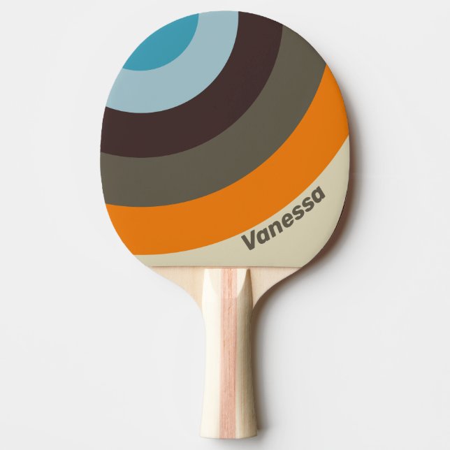 Pala De Ping Pong Foxglove Rust Circle Stripe with Name (Anverso)