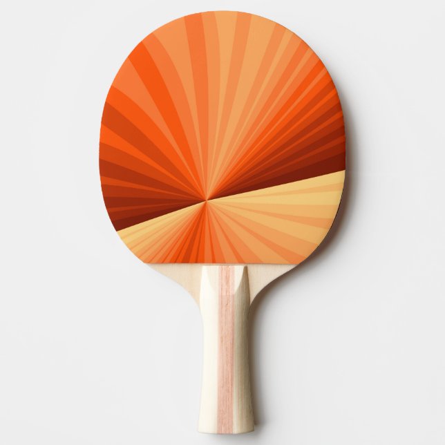 Pala De Ping Pong Fractal gráfico de vainilla roja, Naranja abstract (Anverso)