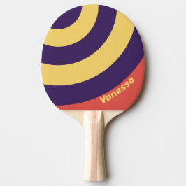 Pala De Ping Pong Franja Circular de Puesta de Sol Retro Surf con No