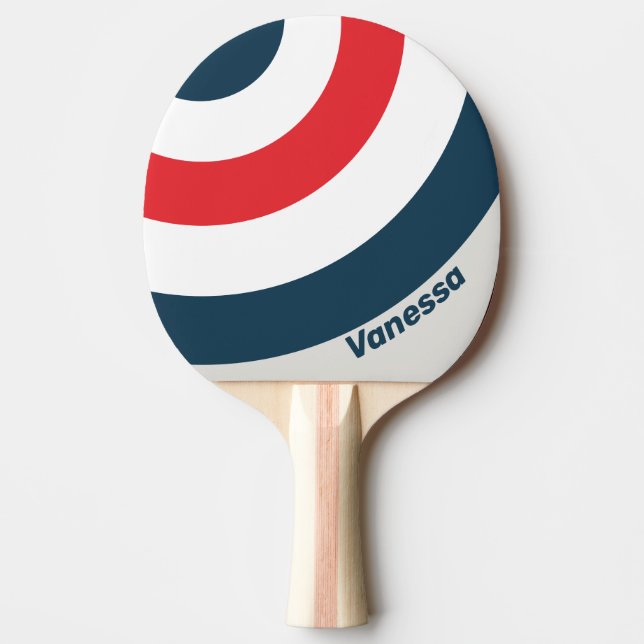 Pala De Ping Pong Franja circular de Warbird con nombre (Anverso)