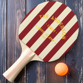 Pala De Ping Pong Franja de Arándano Profundo junto al Mar y Apellid