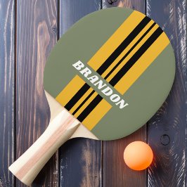 Pala De Ping Pong Franja de Rally Luz Nocturna Oliva con Nombre