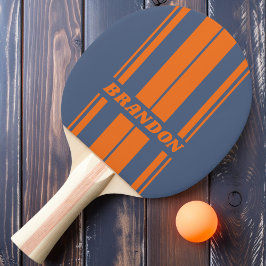 Pala De Ping Pong Franja de tabla dual de costa de puesta de sol ret