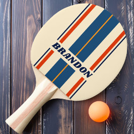 Pala De Ping Pong Franjas de tablero de arcoíris retro del desierto 