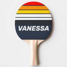 Pala De Ping Pong Franjas del horizonte del puerto náutico vintage c