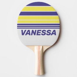 Pala De Ping Pong Franjas y nombre Retro Electric Lemon Grape Horizo