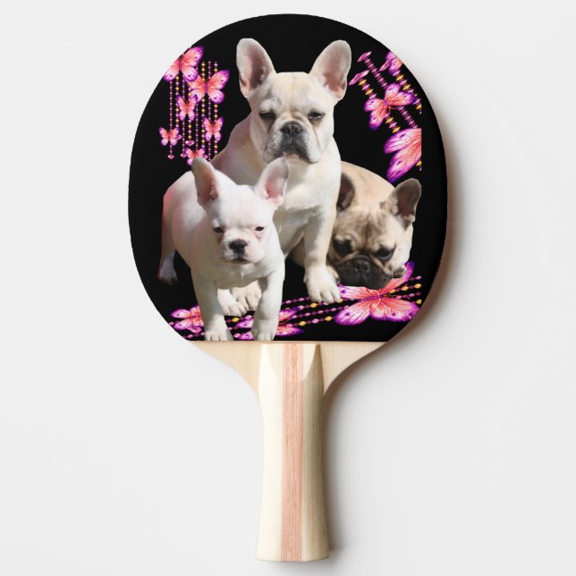 Pala De Ping Pong Französische Bulldoggen Schmetterling  Bulldog (Anverso)