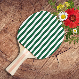Pala De Ping Pong Frasco clásico de época franjas verde y blanca
