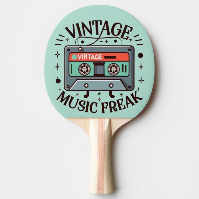 Pala De Ping Pong Freak de música vintage (Anverso)